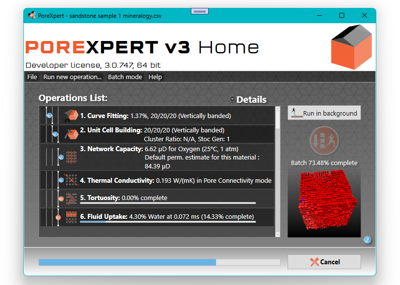 Porexpert Home Screen