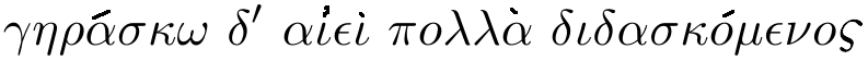Greek quote for user manual