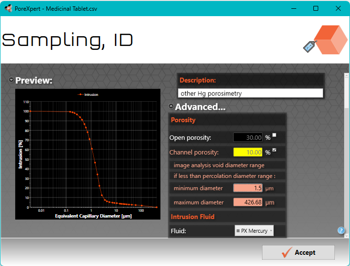 Sampling page with image analysis limited range