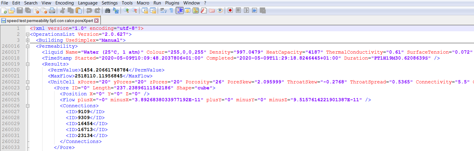 uncompressed porexpert file read by NotePad++